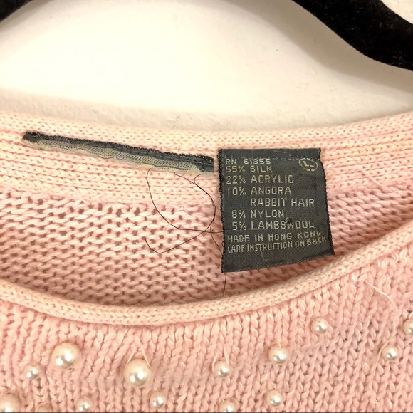 Vintage Pink Knit Sweater Size L - Picture 4 of 6